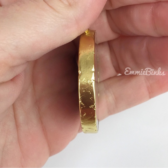 New Exquisite 24KGP Mexican Happy Lace Agate Slice Pendant Necklace / Happiness - Picture 7 of 16